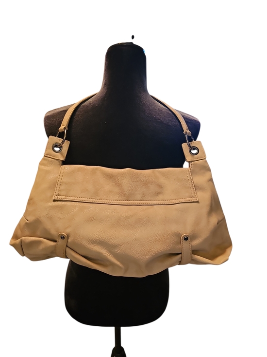 Kate Landry Tan Shoulder Bag with Turn-Lock Accent - Picture 2 of 5